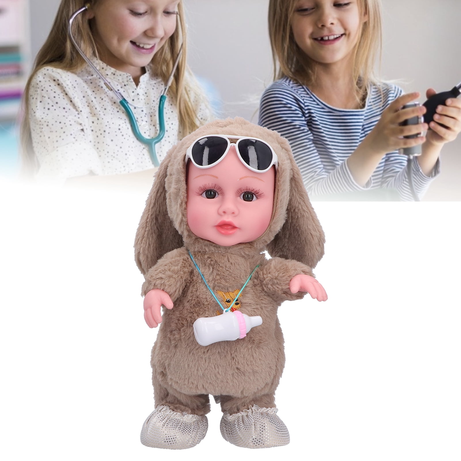 Zerone Electric Infant Doll,Singing Baby Doll,Infant Plush Music Electric Doll Singing Dancing Walking Talking Parroting Baby Girl