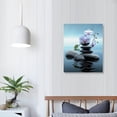 thumbnail image 3 of COMIO Zen Wall Art Spa Stone and Elegant Blue Orchid Flower on the Water Picture Canvas Prints Artwork Relax Zen Spa Meditation Room Decor, 3 of 4