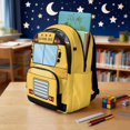 thumbnail image 3 of Bulopur Yellow School Bus Print Kids School Backpack Set 4 Pcs Breathable Durable Kids School Bag with Lunch Box, Pencil Case and Water Bottle Cover for Toddler Boys, 3 of 7