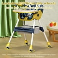 thumbnail image 6 of XunKA 4-in-1 Convertible High Chair for Babies and Toddlers, Baby High Chair with Double-Layer Dinner Plate and Toy Rack, for 6-36 Months, Yellow, 6 of 10