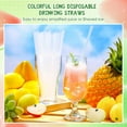 thumbnail image 4 of 1000 Pcs Disposable Drinking Plastic Straws Bulk, 0.24'' Diameter and 7.87" Long Plastic Long Disposable Drinking Straws (Transparent), 4 of 7