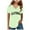 Mint Green, variant on Wangkekeji Shirts For Teen Kids Girls Child Short Sleeve Prints T Shirt Trendy Girls Fans Tops Girls Clothes Size 8