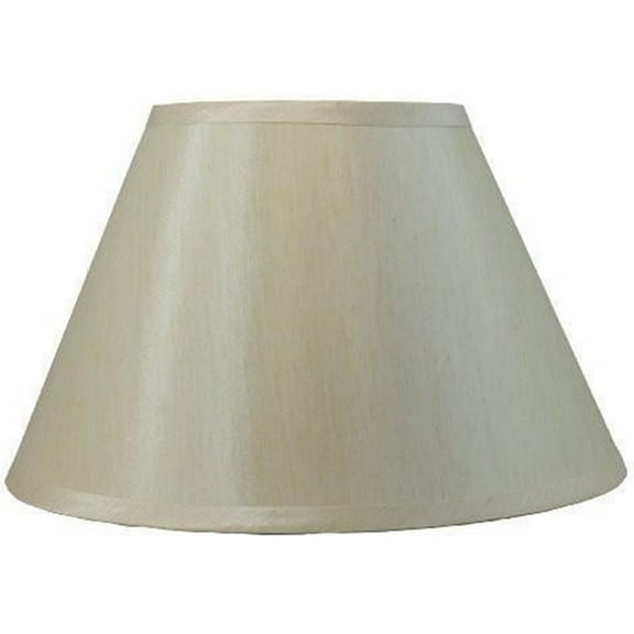 Conical Lamp Shade,Faux Silk, 8" Top, 16" Bottom, 10" Slant Cream
