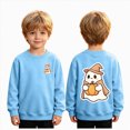 thumbnail image 2 of CAUYDY Girls Boys Halloween Sweatshirt Kids Cute Ghost Pumpkin Graphic Sweatshirts Crewneck Pullover Long Sleeve Shirts,, 2 of 9