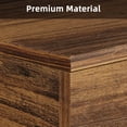 thumbnail image 6 of MAYEERTY 2-Tier Modern Home Bar Table, Brown & Matte Gray Cement Texture Storage Bar Unit with Guardrails & Adjustable Foot Pads, 6 of 6