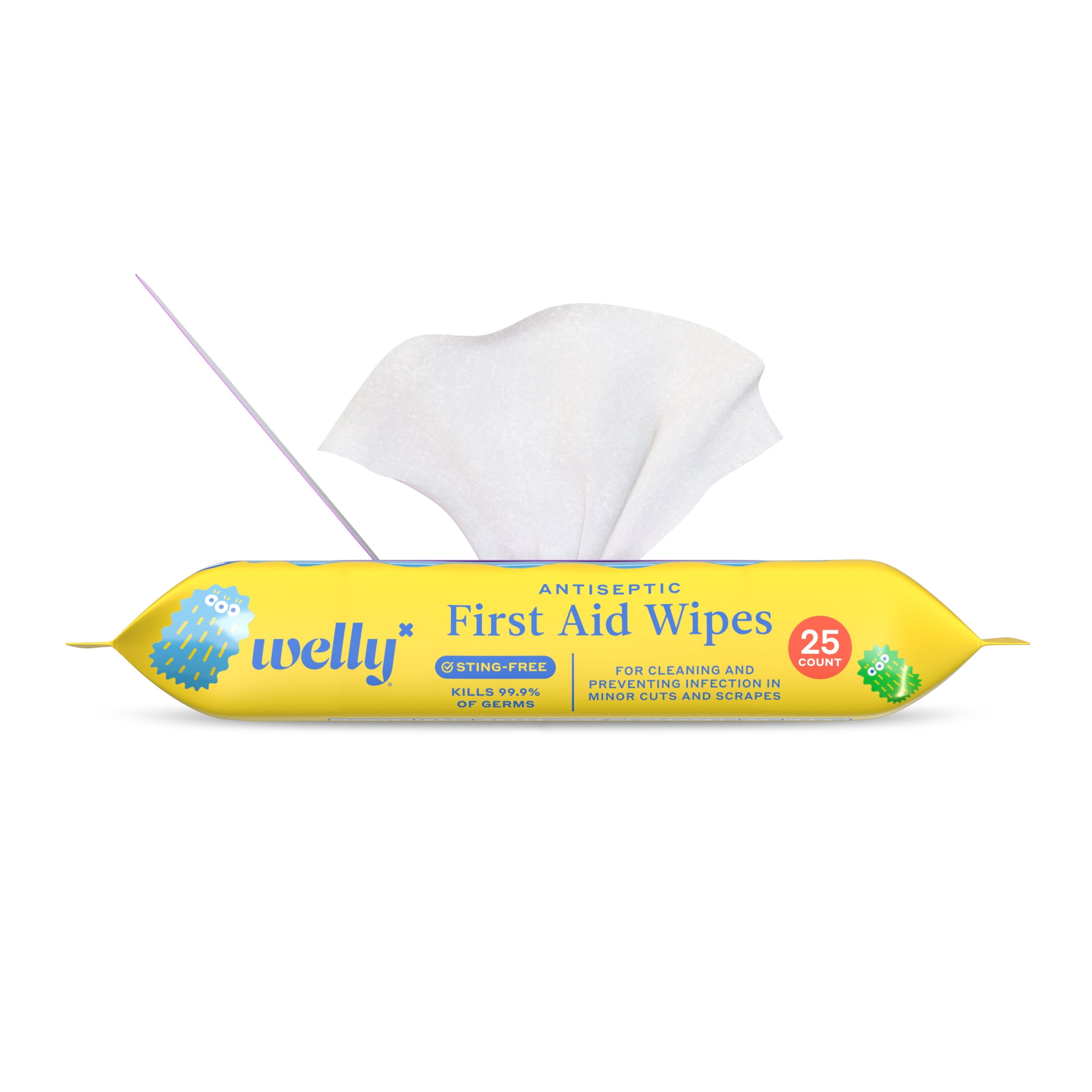 Welly First Aid Antiseptic Wipes 25ct