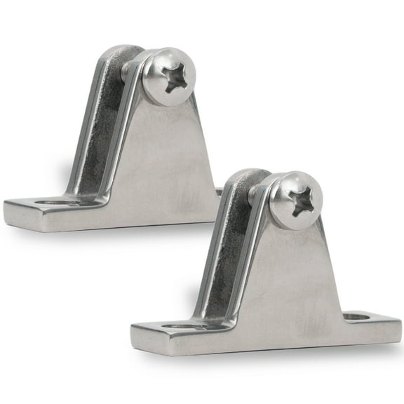 Five Oceans Marine Bimini Top 90 Degree Deck Hinge with Screw Pin, Heavy Duty AISI316 Stainless Steel, Ideal for Pontoon, Fishing, Ski Boats, 2-Pack FO367-M2