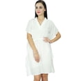 thumbnail image 2 of Bimba Women Plain Kaftan Dress Beach Cover Up Cotton Solid Caftan, 2 of 5