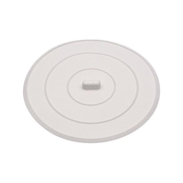 9D00089042 5 in. Flat Suction Sink Stopper White