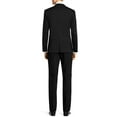thumbnail image 3 of Mens Ticket Pocket Black Spandex Slim Fit Suit Nicoletti, 3 of 6