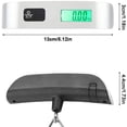 thumbnail image 3 of Balance à Bagages Numérique, Pèse-Personne Suspendu Numérique avec Écran LCD Rétroéclairé en Acier Inoxydable, jusqu'à 50 Kilogrammes avec Fonction Tare - Argent, 3 of 5