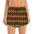 thumbnail image 2 of Pofeuu Classic Color Music Print Women's Athletic Shorts Running Workout Shorts Tummy Control Quick Dry Gym Shorts with Pockets Double layer sports shorts-Large, 2 of 7