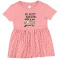 thumbnail image 3 of Inktastic My Great Grandma Loves Me with Sloth and Hearts Girls Baby Dress, 3 of 5
