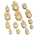 thumbnail image 1 of Jewelry Diamond Ring Wood Mini Charms Shapes DIY Craft Jewelry - No Hole - 14mm (26pcs), 1 of 7