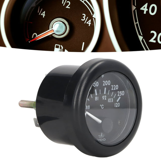 Engine Water Temperature Gauge Front Waterproof Engine Coolant Temperature Meter for Car Automotive 38 degrees Celsius to 120 degrees Celsius
