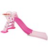 Naiflowers Toddler Slide Set 3 In 1 Toddler Toys Indoor/Outdoor Baby Climbing Toys Baby Slides Toys with Basketball Hoop Ring Toss for Kids Infants Backyard,Pink