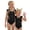#A01-Black, variant on Abcomgle Toddler Girl Swimsuit 4t Solid One Piece Little Girls Swimsuit Ruffled Stretchy Girls Bathing Suit