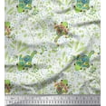 thumbnail image 1 of Soimoi Polyester Crepe Fabric Dot,Leaves & Lizard Reptile Decor Fabric Printed Yard 52 Inch Wide, 1 of 3