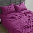 thumbnail image 5 of Nestl Queen Sheets Set, 1800 Series 4 Piece Sheets Queen Set, Luxury Soft Microfiber Queen Size Bed Sheets Set, Magenta, 5 of 10