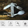 thumbnail image 4 of Yucurem 6 in 1 Multifunction Camping Tableware Folding Fork Spoon Knife Travel EDC Tool, 4 of 10
