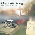 thumbnail image 2 of EOEMY 2024 Cross Ring The Faith Ring Women Men Fashion Open Finger Ring Jewellery New-#5, 2 of 9