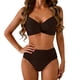thumbnail image 2 of Conjuntos de bikini para mujer, moda de primavera para mujer, traje de baño conservador de color sólido, estilo falda con abertura, traje de baño de dos piezas para mujer, traje de baño de 2 piezas pa, 2 of 5