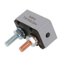 GLOSO E536 Stud Bolt Type Circuit Breaker, Manual Reset (T1), No Bracket, Plastic, (10 Amp - Single pack)
