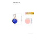 thumbnail image 3 of ANGARA Natural Claw-Set 1.05 ct Tanzanite Infinity Pendant with Diamonds in 14K Rose Gold for Women (Size-6mm) | December Birthstone, Anniversary, Jewelry Gift for Women | Natural Tanzanite Necklace, 3 of 8