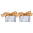 thumbnail image 2 of Juego de 25 piezas para obsequios de bodas y fiestas: cajas de caramelos hexagonales con cinta dorada y diseño de mármol para galletas de chocolate, 2 of 8