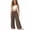 A163 Brown, variant on Teen Girls Wide Leg Lounge Pants Elastic Waist Drawstring Casual Loose Fit Comfy Yoga Beach Trousers with Pockets Lightweight Summer Vacation Everyday Wear