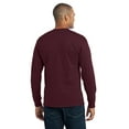 thumbnail image 2 of Port & Company Long Sleeve 50/50 Cotton/Poly TShirt (PC55LS) Athletic Maroon, 3XL, 2 of 6