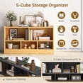 thumbnail image 3 of LOKO 2 Tier 5 Cube Bookcase, Open Shelf Storage Cabinet, Wooden Display Cabinet Shelf, Multipurpose Bookshelf for Living Room, Bedroom, Hallway, Home Office, Classroom (Yellow), 3 of 7