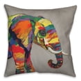 thumbnail image 2 of Creative Products Bright Elephant on Gray 18x18 Indoor / Outdoor Pillow, 2 of 3