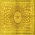 thumbnail image 1 of Ahgly Company Machine Washable Indoor Square Persian Yellow Traditional Area Rugs, 4' Square, 1 of 4