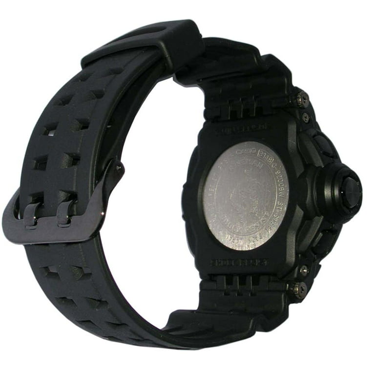 g-shock riseman multi-function digital black resin mens