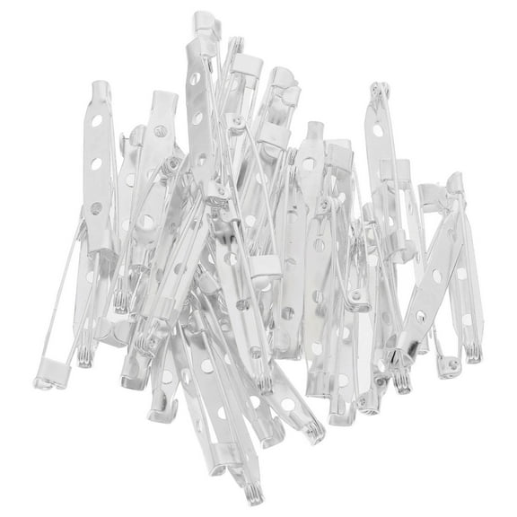 CIMAXIC 40pcs Metal Brooch Pin Backs with Locking Mechanism for Craft Projects and Jewelry Making
