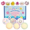 Bath bombs with Squishy Toys, 6 Packs Bubble Bath Bombs with Squishy toys SPA Bath Fizzies Set, Great Gift Set for Birthday, Christmas, Valentines Day, Easter for Boys and Girls