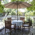thumbnail image 2 of Nappe de Parasol Extérieur Durable avec Fermeture Éclair et Trou pour Parasol, Nappe Ronde Résistante à l'Eau et aux Taches 60 Pouces (Blanc+bleu), 2 of 7