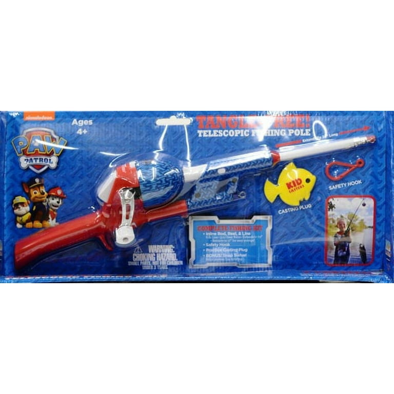Paw Patrol Fishing Rod - Kid Casters Telescopic Rod and Reel Tangle-Free NEW
