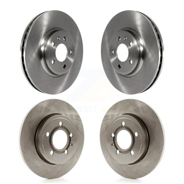 CMX Front Rear Disc Brake Rotors Kit for Car 2009 Audi A4 Quattro Sedan Wagon with 288mm Diameter Rotor K8-102282