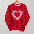 thumbnail image 2 of yoeyez Oversized Crewneck Sweatshirts for Girls Baby Girl Valentines Outfit Heart Printed Long Sleeve Shirts Spring Valentines Clothes Red,10 Years, 2 of 7
