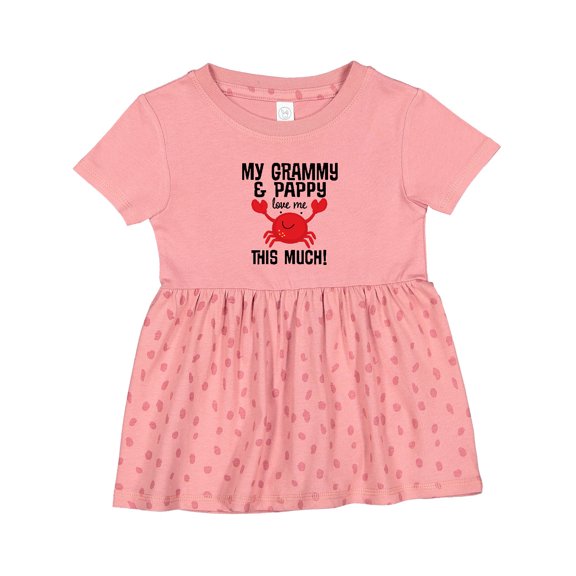 Inktastic Grammy and Pappy Love Me Girls Baby Dress