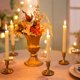 thumbnail image 3 of Candelabros cónicos, candelabros dorados para centro de mesa, recepción de boda, juego de 2, 3 of 5