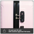 thumbnail image 6 of Travelhouse 3-Piece Hardside Luggage Set - Lightweight Spinner Suitcase with TSA Lock (20in/24in/28in),Pink, 6 of 7