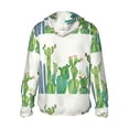 thumbnail image 3 of Fotbe Cartoon Cactus Men's Women's UPF 50+ Sun Protection Jacket Hooded Cooling Shirt with Pockets Hiking Outdoor Performance-XX-Large, 3 of 9