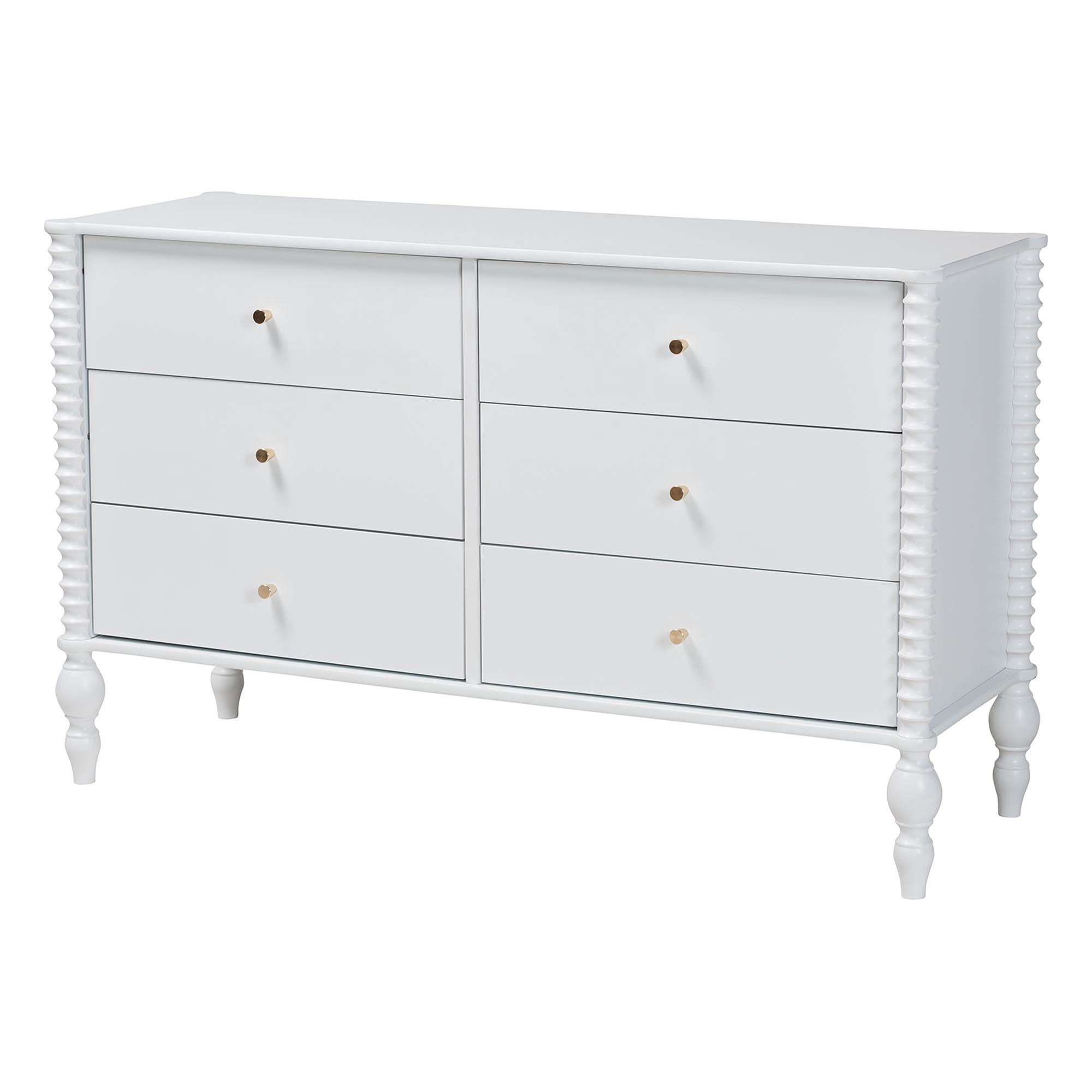 Baxton Studio Denita Farmhouse Bedroom Set, Twin, 4-Piece, White