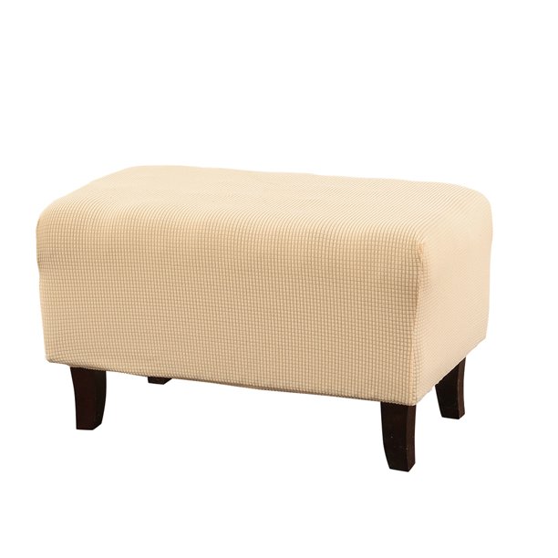 YLHHOME Stretch Footstool Slipcover Rectangle Footrest Jacquard