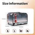thumbnail image 5 of Sikiie 3d Lighthouse in the Surf Toaster Covers 2 Slice Dustproof Toaster Cover Bread Machine Cover, Dustproof Cover - 11.4" x 7.5" x 7.9", 5 of 7