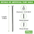 200 Pack 5 Inch Plastic Edging Nails Artificial Turf Stakes Galvanized
