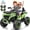 Green-A, variant on Joyracer ATV for Kids, 24 Volt Ride on Toys for Toddlers, 800W 4 Wheeler with 2 XL Seater, EVA Tires Power Car Wheels with Remote, Knee Pad, Music, Bluetooth, USB, Black